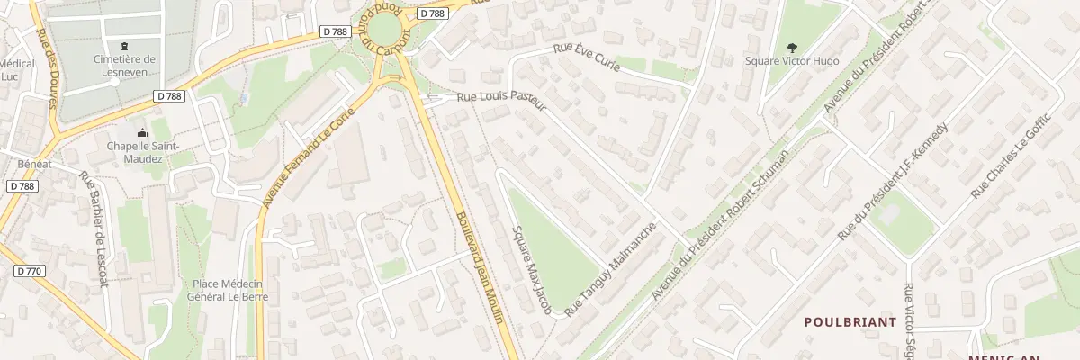 Plan du 13 Sq Max Jacob à Lesneven