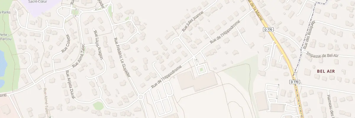 Plan du 16 Rue de l’Hippodrome à Lesneven
