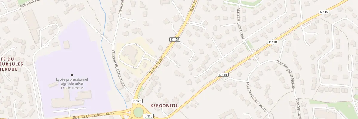 Plan du 24 Rue d’Arvor à Lesneven