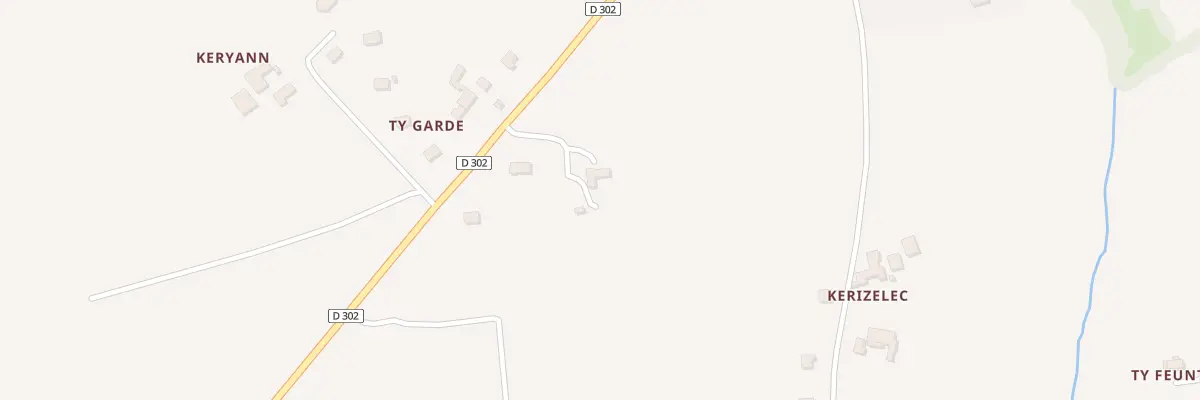 Plan du 1 Ty Garde à Peumerit