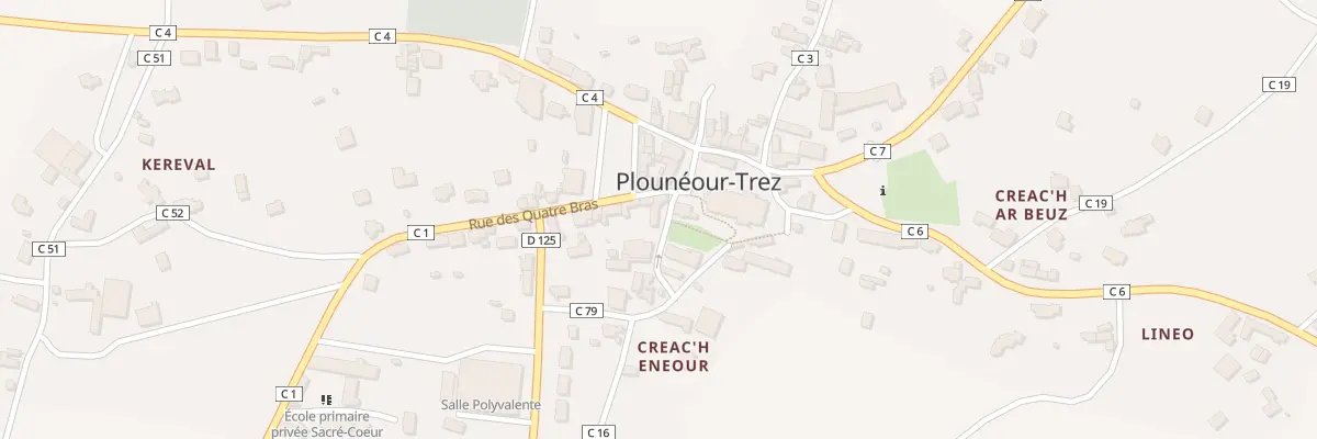 Plan du 1 Rue des Quatre Bras à Plounéour-Brignogan-plages