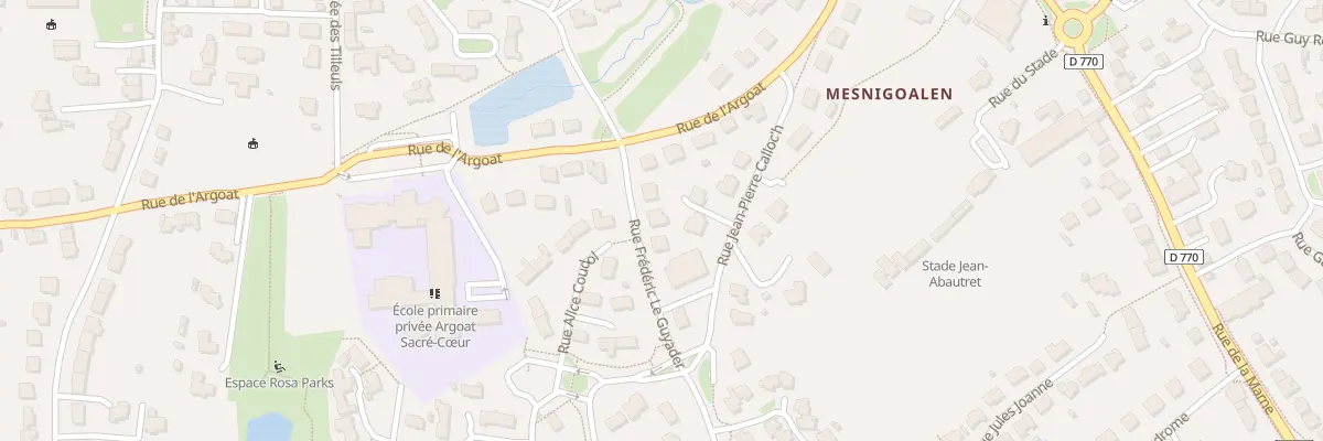 Plan du 3 Rue Frédéric Le Guyader à Lesneven