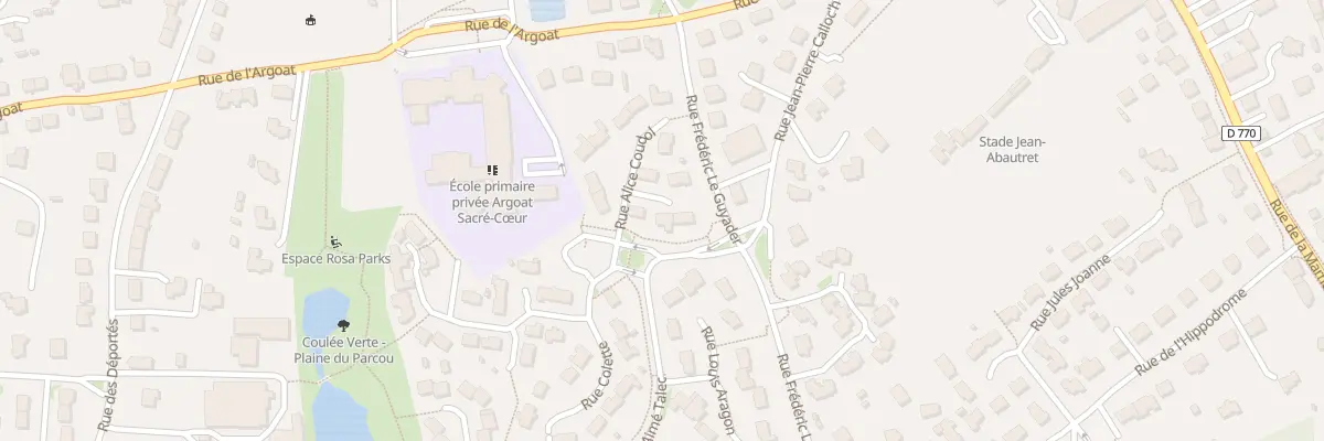 Plan du 4 Rue Alice Coudol à Lesneven