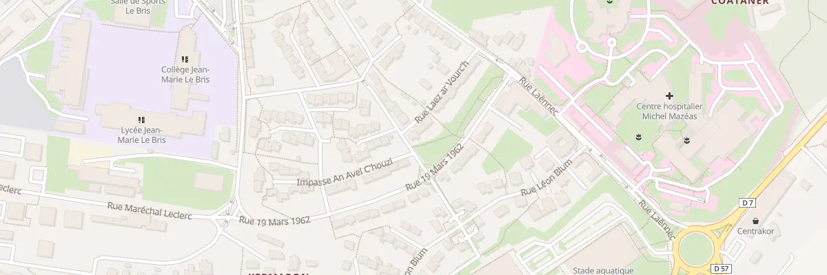 Plan du 10 Rue Laez Ar Vourc H à Douarnenez