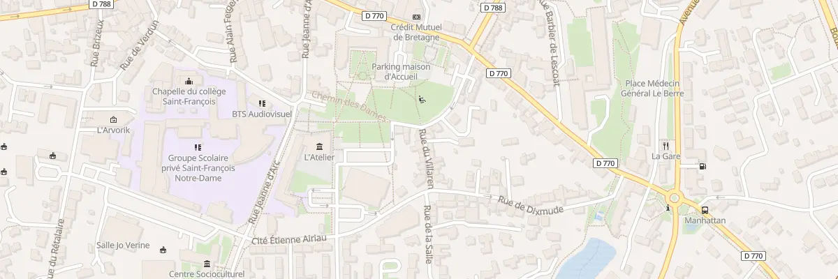 Plan du 2 Rue du Villaren à Lesneven