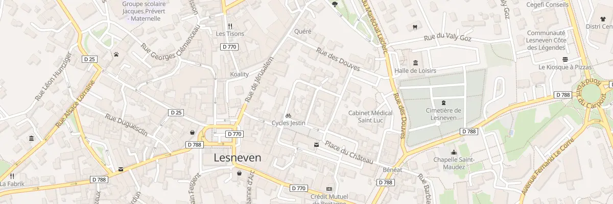 Plan du 5 Rue de l’Egalité à Lesneven