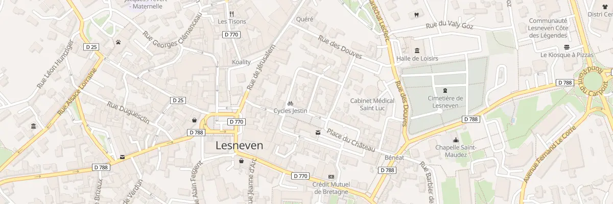 Plan du 1 Rue de l’Egalité à Lesneven