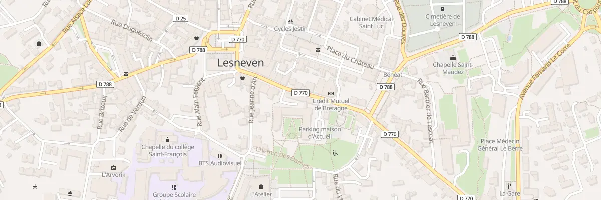Plan du 12 Rue de la Marne à Lesneven