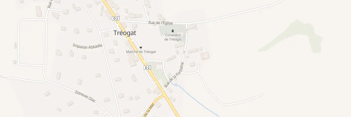 Plan du 3 Rue de la Fontaine à Tréogat