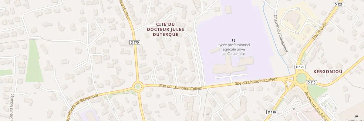 Plan du 50 All des Mimosas à Lesneven