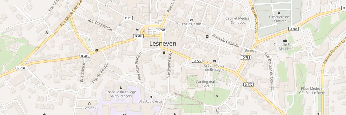 Plan du 6 Rue de la Marne à Lesneven