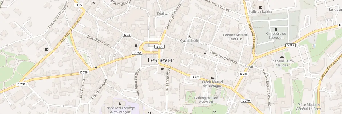 Plan du 4 Pl Gen Le Flo à Lesneven