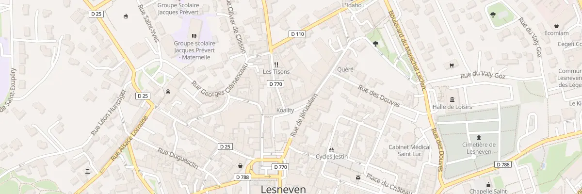 Plan du 23 Pl Marechal Foch à Lesneven
