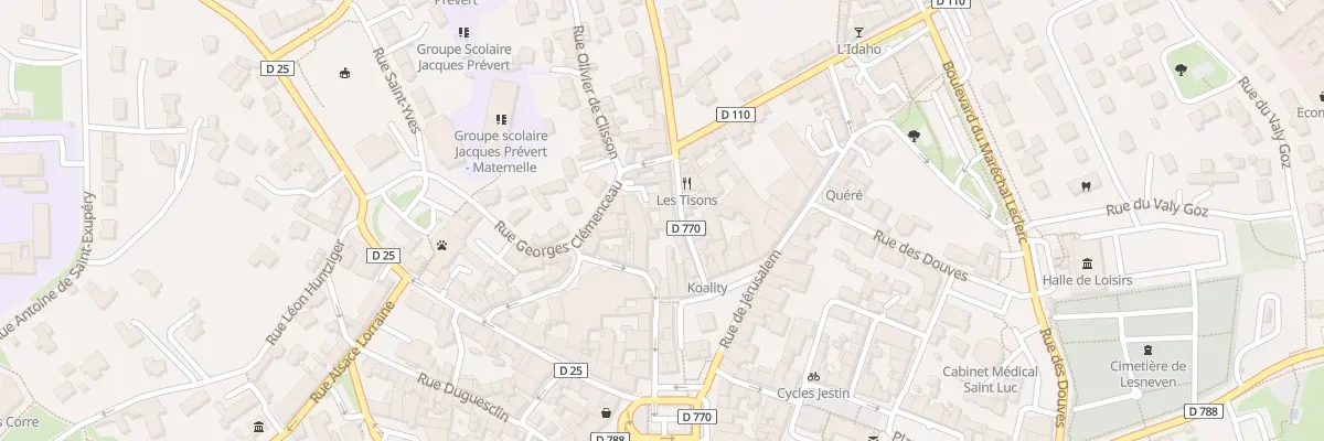 Plan du 9 Rue du Four à Lesneven