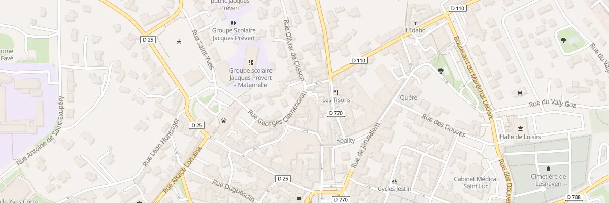 Plan du 5B Rue Georges Clemenceau à Lesneven