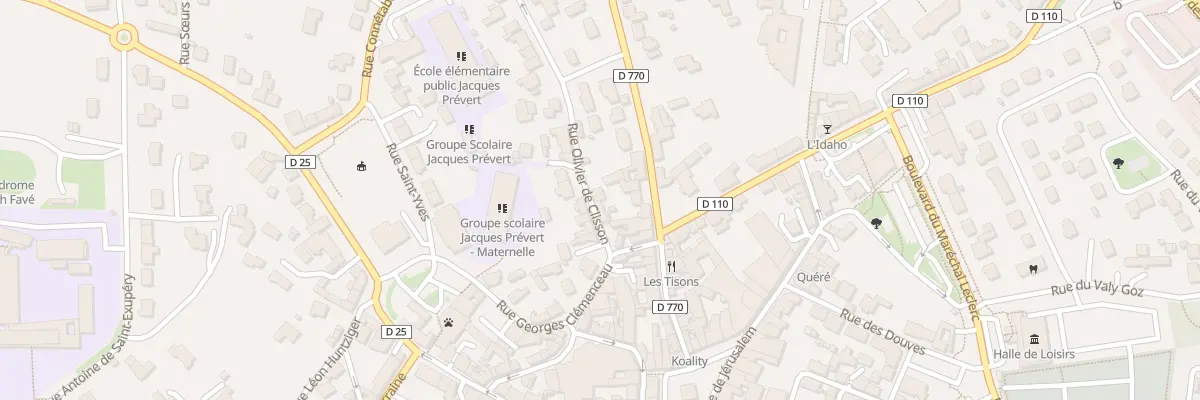 Plan du 4 Rue Ollivier de Clisson à Lesneven