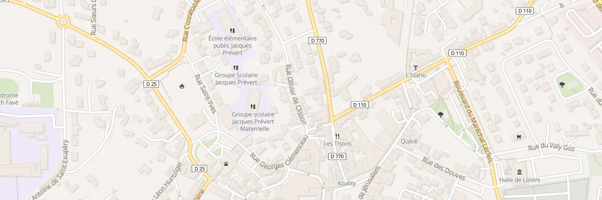 Plan du 6 Rue Ollivier de Clisson à Lesneven