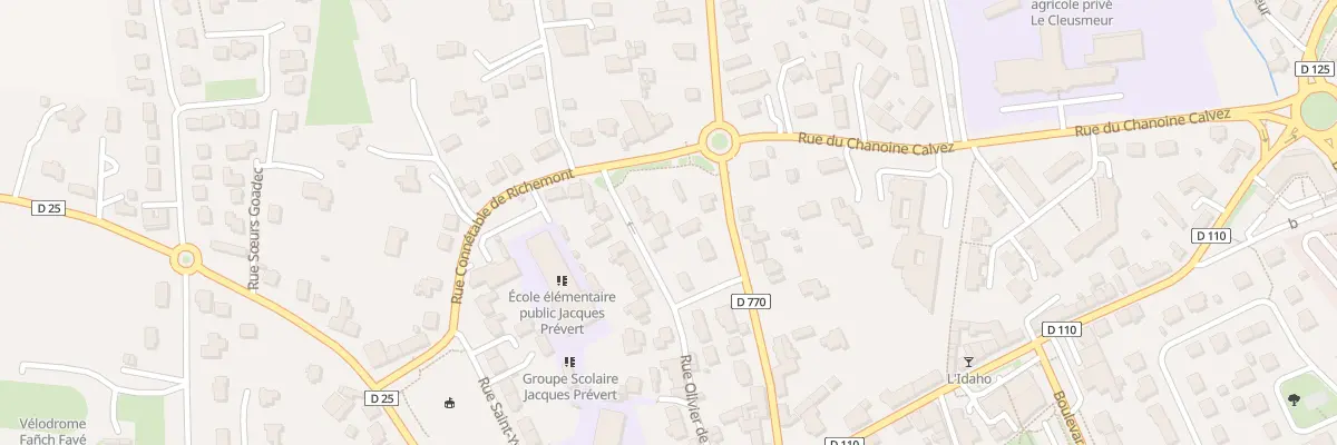 Plan du 22 Rue Ollivier de Clisson à Lesneven