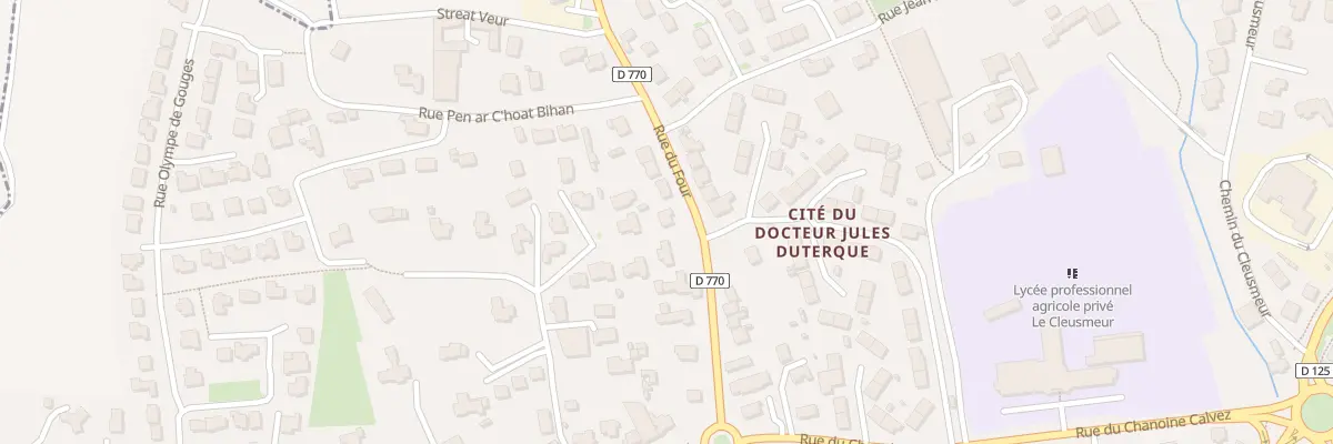 Plan du 53B Rue du Four à Lesneven