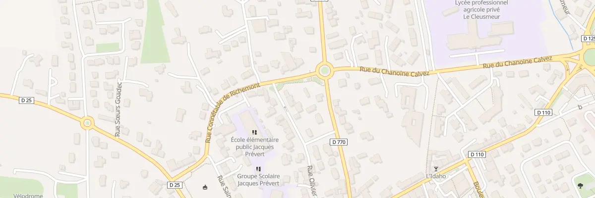 Plan du 24 Rue Ollivier de Clisson à Lesneven