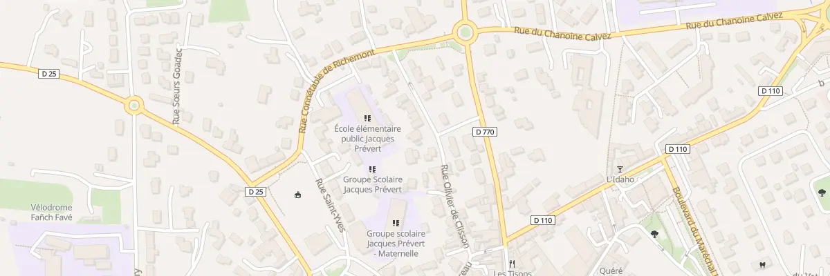 Plan du 29 Rue Ollivier de Clisson à Lesneven