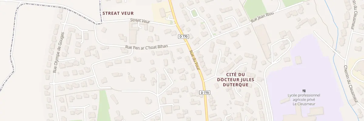 Plan du 59 Rue du Four à Lesneven
