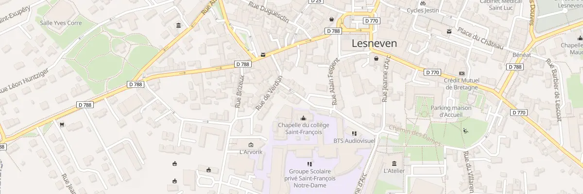 Plan du 5 Rue des Récollets à Lesneven