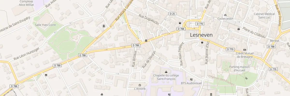 Plan du 15 Rue Gen de Gaulle à Lesneven