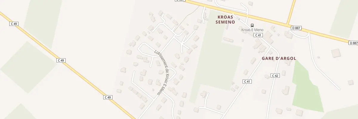 Plan du 42 Ham de Kroaz E Meno à Telgruc-sur-Mer