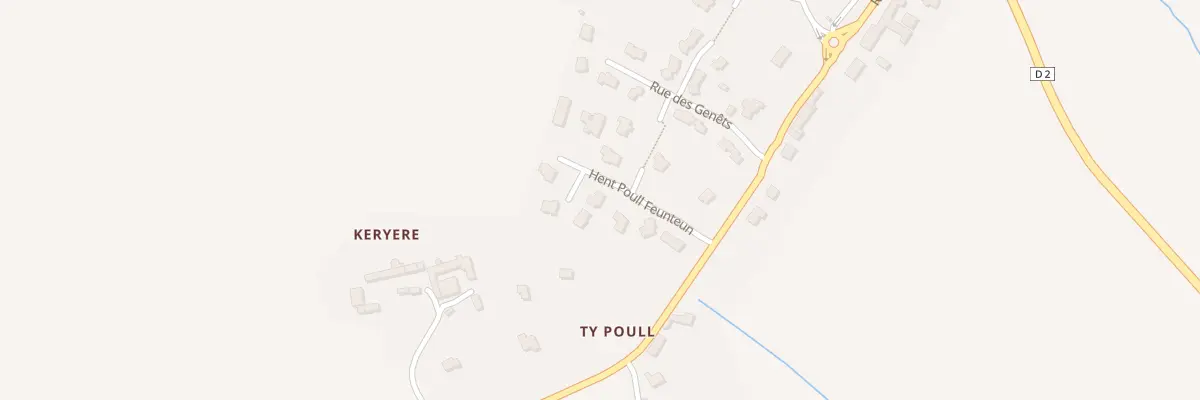 Plan du 7 Hent Poul Feunteun à Tréogat