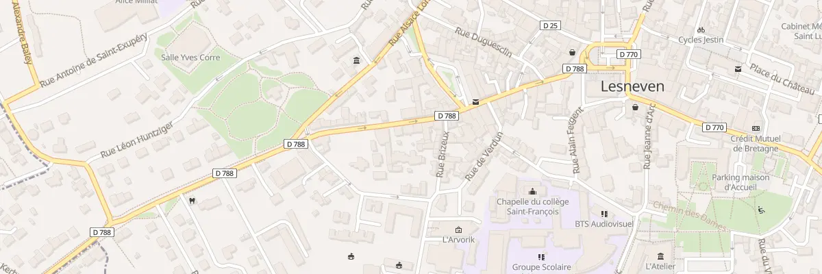 Plan du 27 Rue Gen de Gaulle à Lesneven