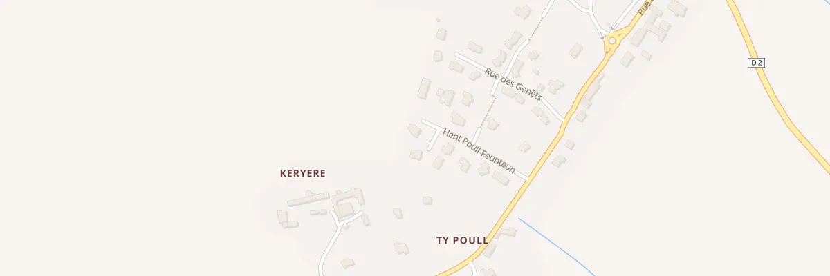 Plan du 13 Hent Poul Feunteun à Tréogat
