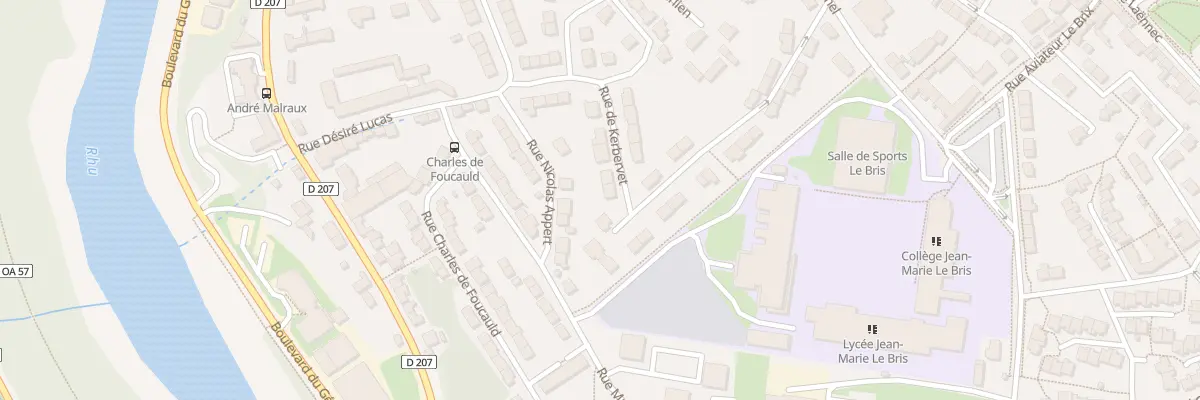 Plan du 10 Rue de Kerbervet à Douarnenez