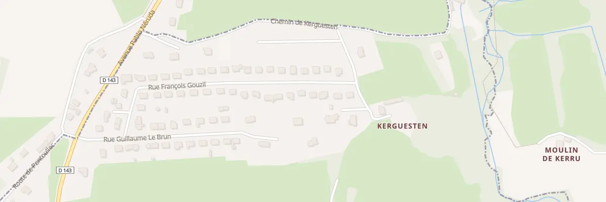 Plan du 36 Rue François Gouzil à Pouldergat