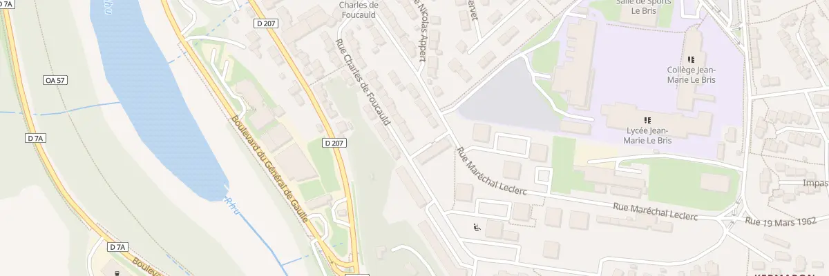 Plan du 23 Rue Charles de Foucauld à Douarnenez