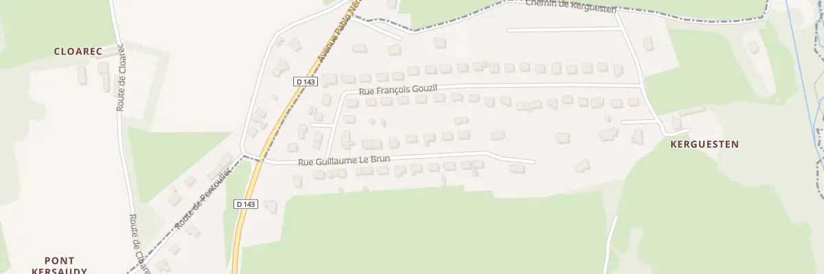 Plan du 11 Rue Guillaume Le Brun à Pouldergat