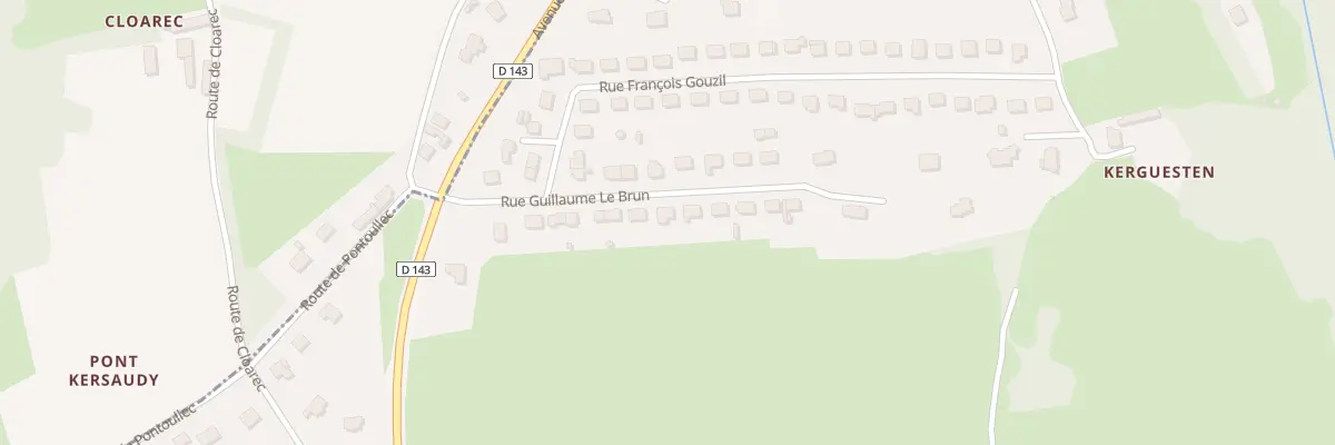 Plan du 20 Rue Guillaume Le Brun à Pouldergat