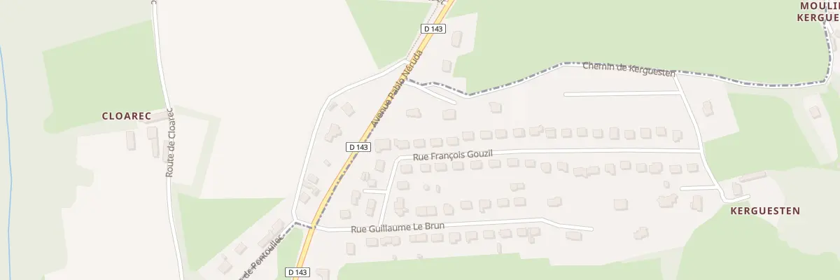Plan du 13 Rue François Gouzil à Pouldergat