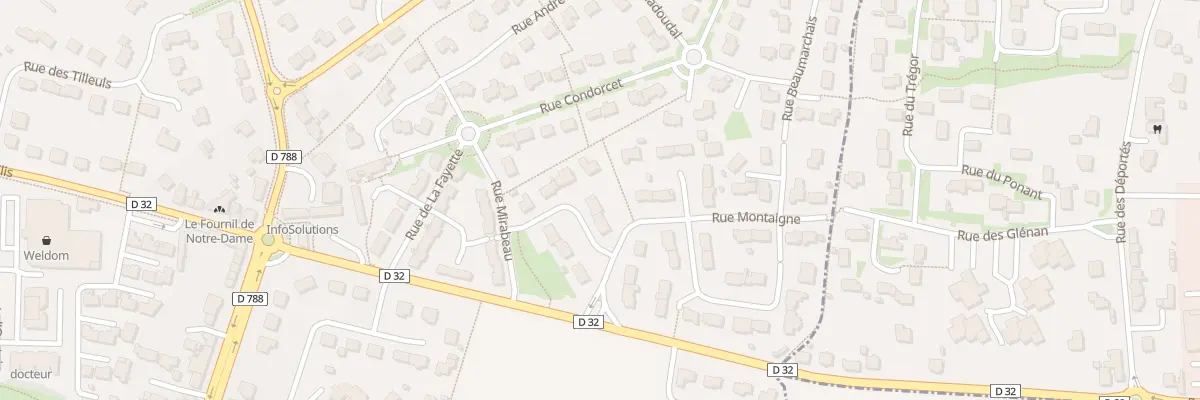 Plan du 4 Rue Edmond Rostand au Folgoët