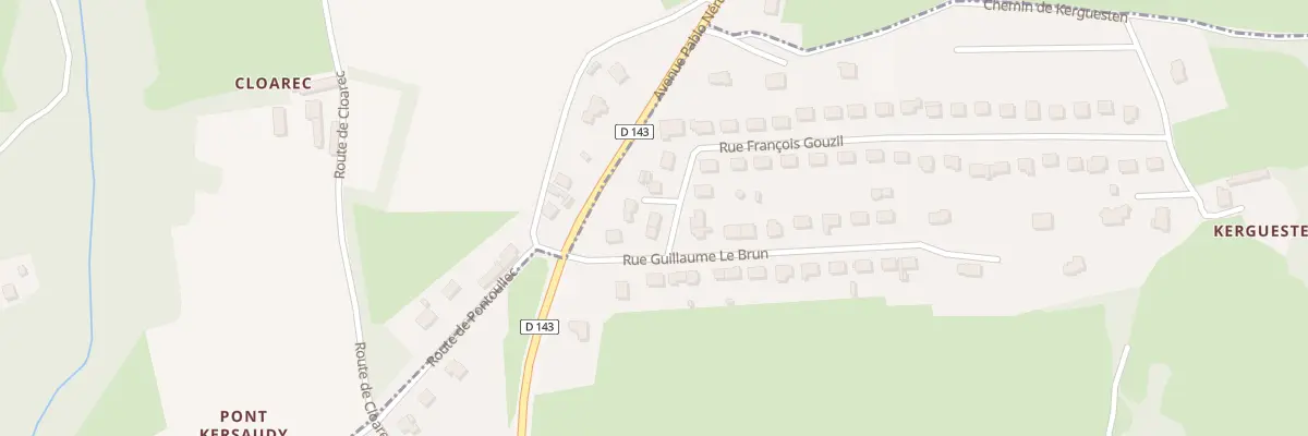 Plan du 3 Rue François Gouzil à Pouldergat