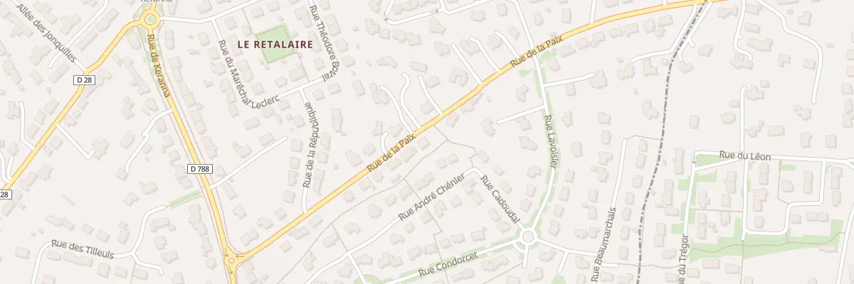 Plan du 10 Rue de la Paix au Folgoët