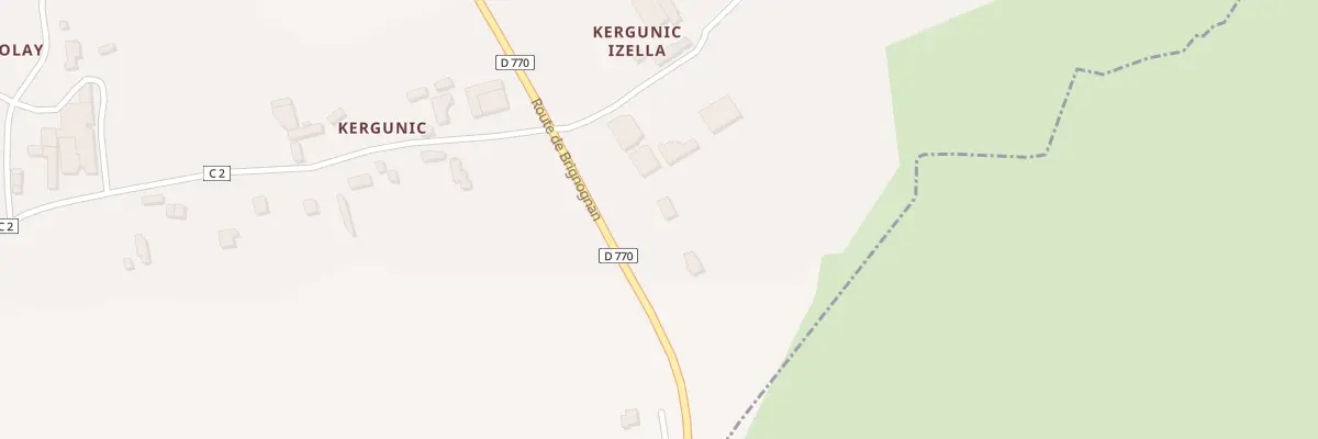 Plan du 4 Kergunic Izella à Kernouës