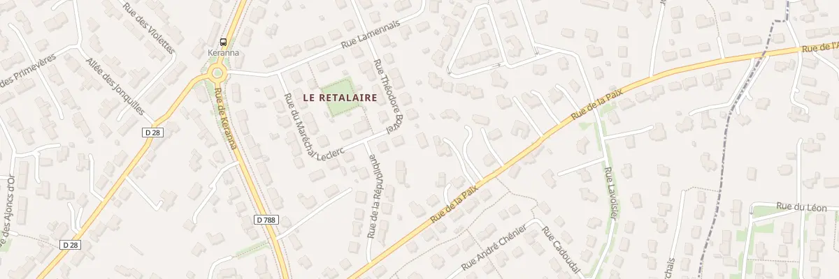 Plan du 6 Rue Théodore Botrel au Folgoët