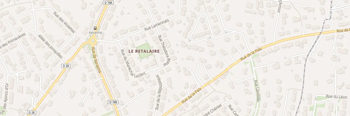 Plan du 8 Rue Théodore Botrel au Folgoët