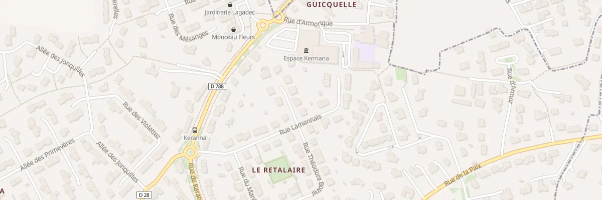 Plan du 22 Rue Théodore Botrel au Folgoët