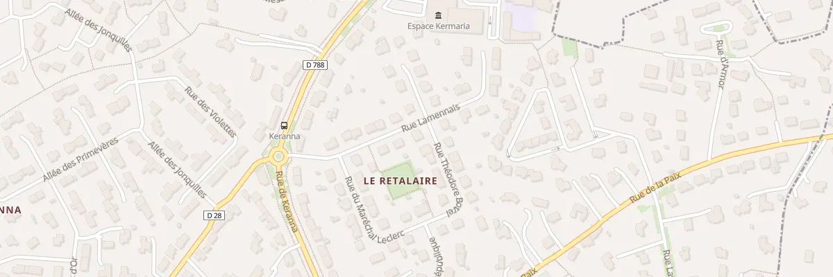 Plan du 11 Rue Théodore Botrel au Folgoët