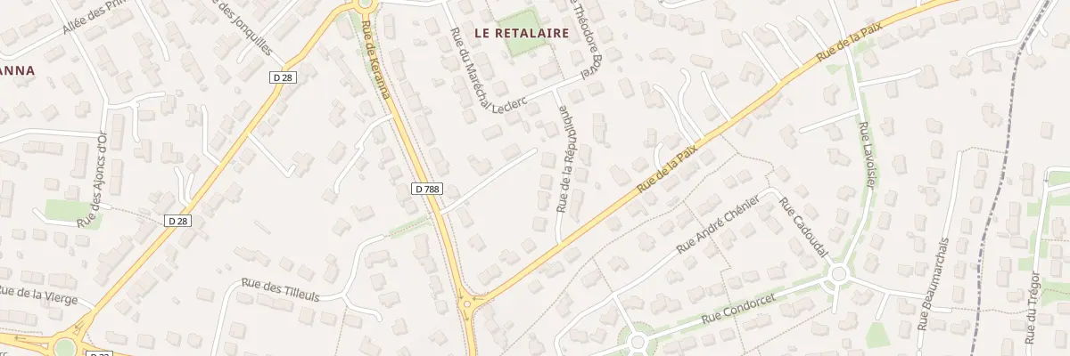 Plan du 5 Rue de la République au Folgoët