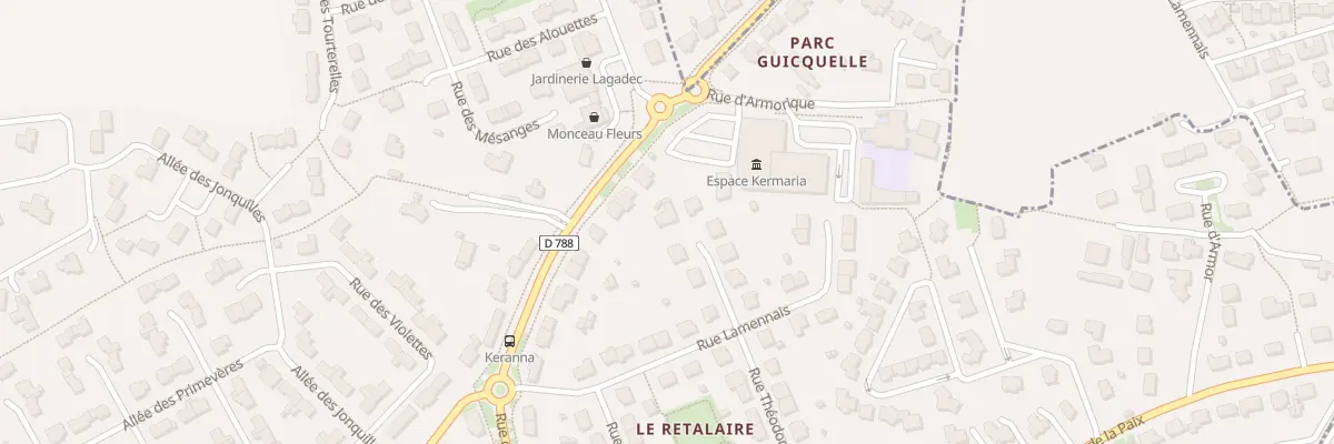 Plan du 17 Rue Théodore Botrel au Folgoët