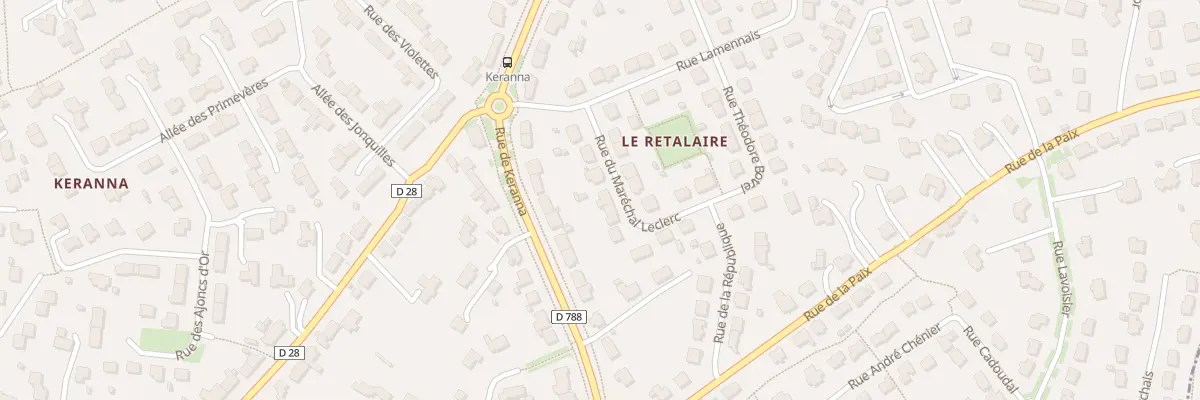 Plan du 11 Rue Marechal Leclerc au Folgoët