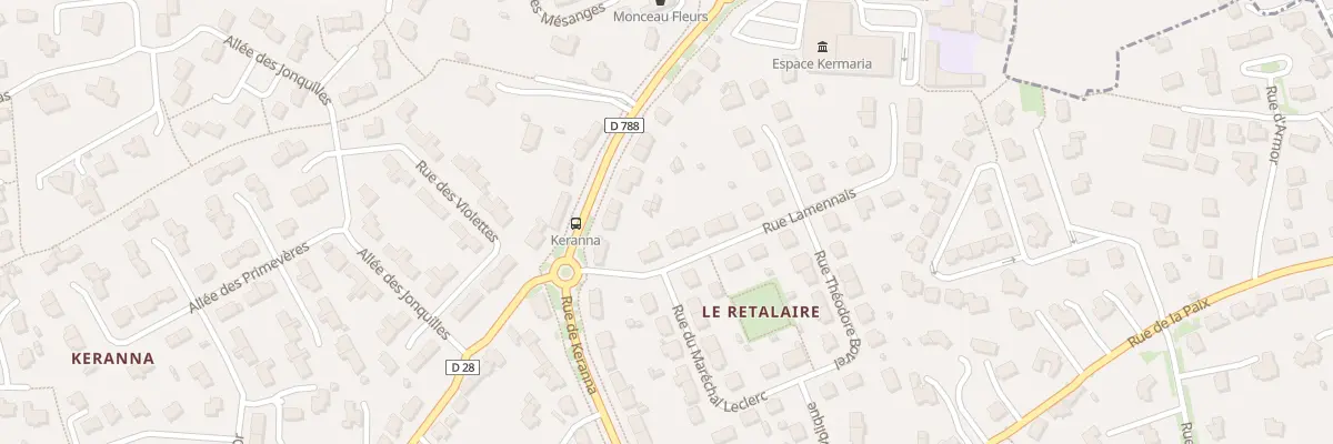 Plan du 3 Rue Lamennais au Folgoët